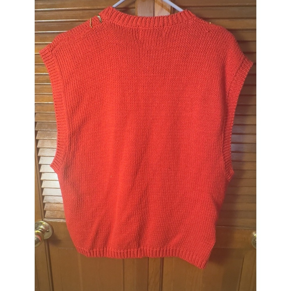 Vintage Casual Corner Christmas Sweater‎ Vest Women's L Red Knit Holiday Sweater - Picture 2 of 3